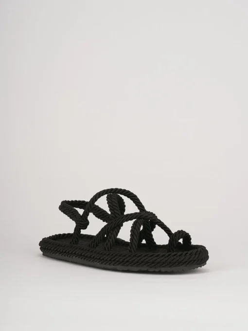 Sandali tacco 1cm pelle nero