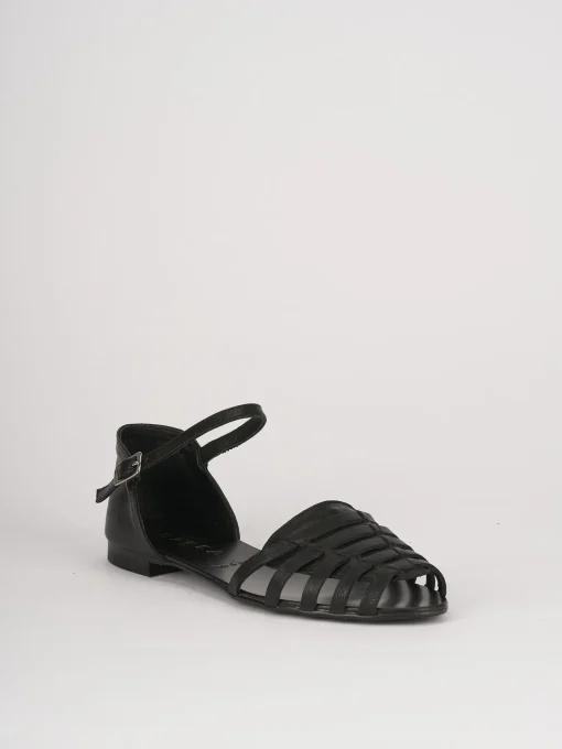 Sandali tacco 1cm pelle nero