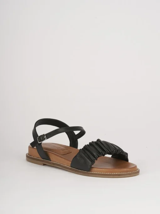 Sandali tacco 1cm pelle nero