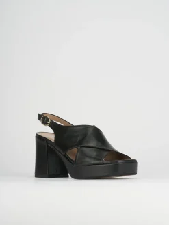 Sandali tacco 9cm pelle nero