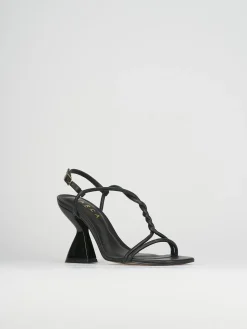 Sandali tacco 10cm pelle nero