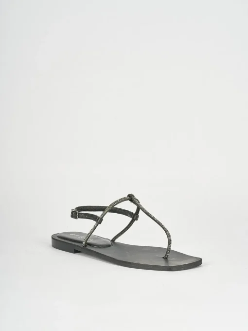 Sandali tacco 1cm pelle nero