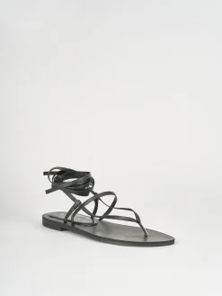Sandali tacco 1cm pelle nero