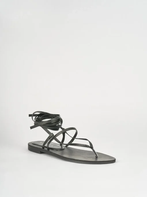 Sandali tacco 1cm pelle nero