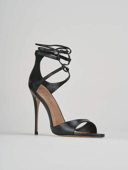 Sandali tacco 11cm pelle nero