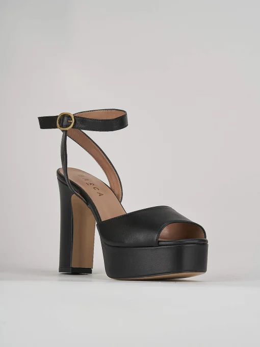 Sandali tacco 11cm pelle nero