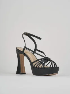 Sandali tacco 11cm pelle nero