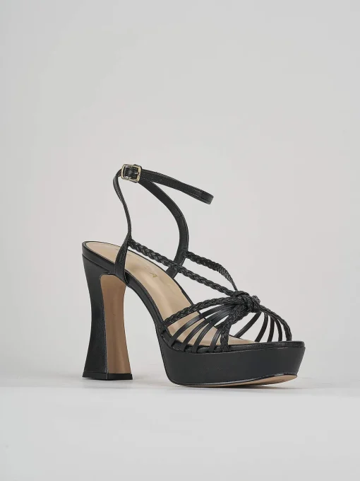 Sandali tacco 11cm pelle nero