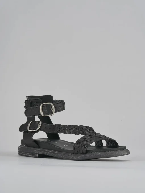 Sandali tacco 1cm pelle nero