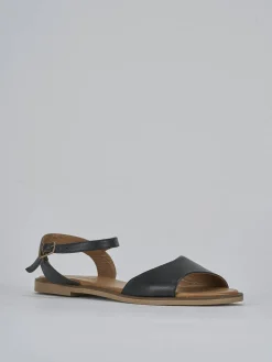 Sandali tacco 1cm pelle nero