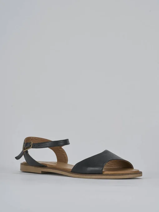 Sandali tacco 1cm pelle nero
