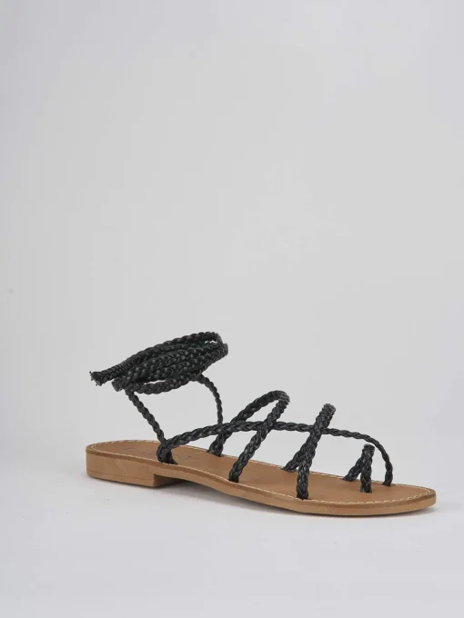 Sandali tacco 1cm pelle nero