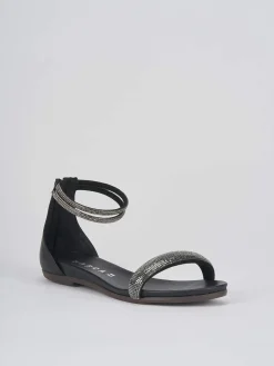 Sandali tacco 1cm pelle nero