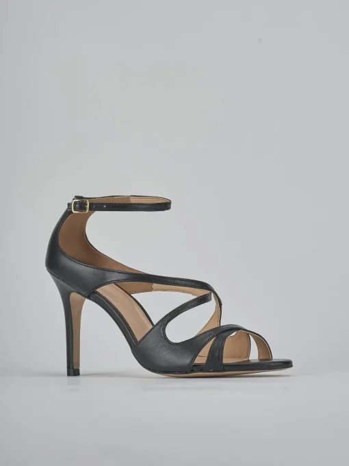 Sandali tacco 9cm pelle nero
