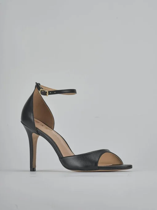 Sandali tacco 9cm pelle nero