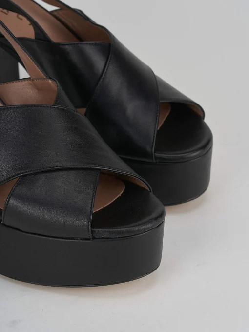 Sandali tacco 11cm pelle nero