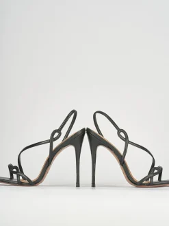 Sandali tacco 12cm pelle nero