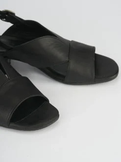 Sandali tacco 5cm pelle nero