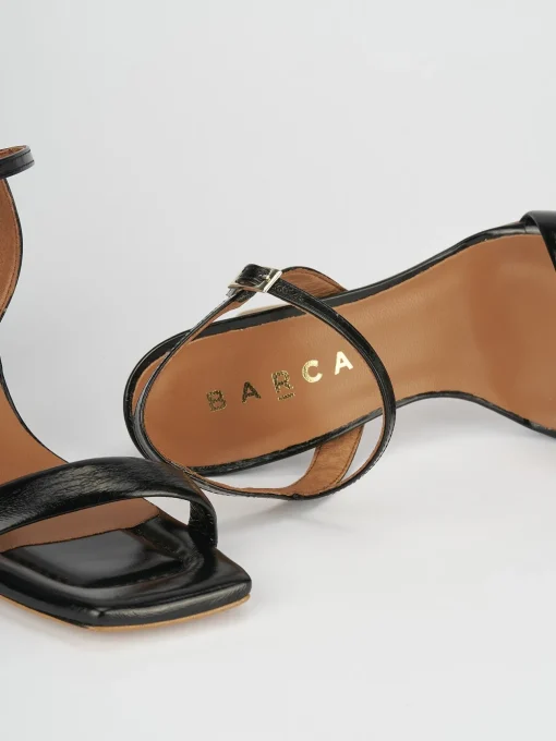 Sandali tacco 9cm pelle nero