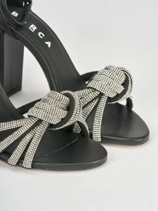 Sandali tacco 10cm pelle nero
