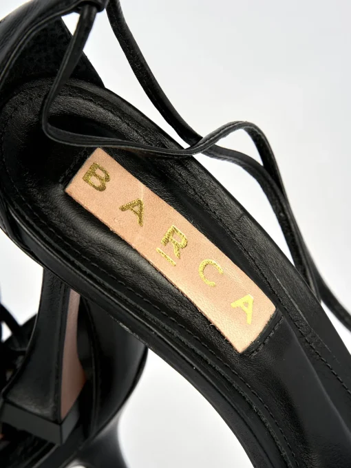 Sandali tacco 9cm pelle nero