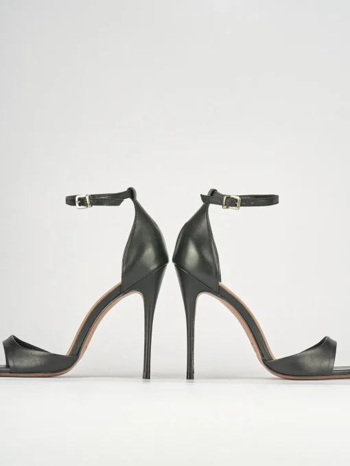 Sandali tacco 12cm pelle nero