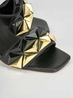 Sandali tacco 9cm pelle nero