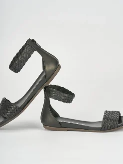 Sandali tacco 1cm pelle nero