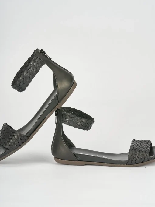 Sandali tacco 1cm pelle nero