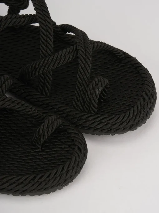 Sandali tacco 1cm pelle nero