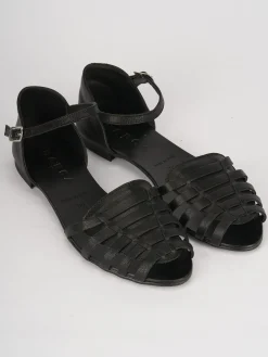 Sandali tacco 1cm pelle nero