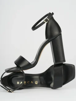 Sandali tacco 8cm pelle nero