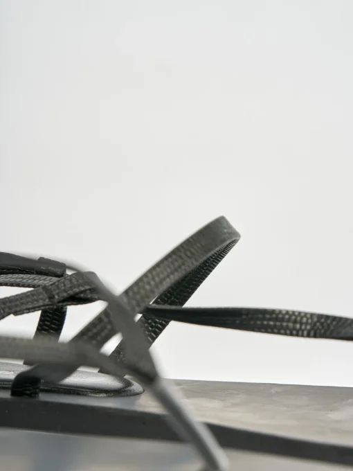 Sandali tacco 1cm pelle nero