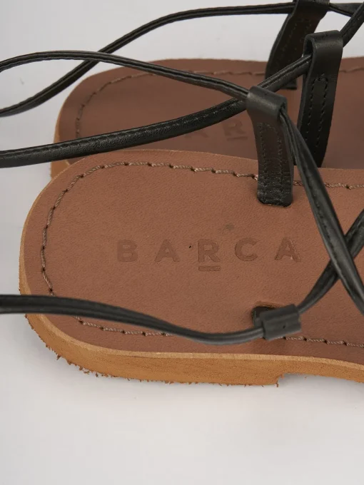 Sandali tacco 1cm pelle nero