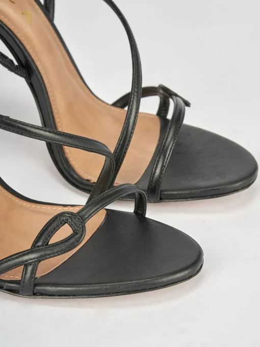 Sandali tacco 12cm pelle nero