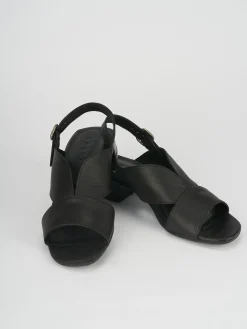 Sandali tacco 5cm pelle nero