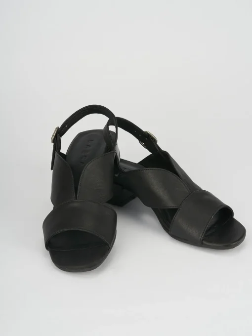 Sandali tacco 5cm pelle nero
