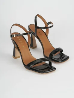 Sandali tacco 9cm pelle nero