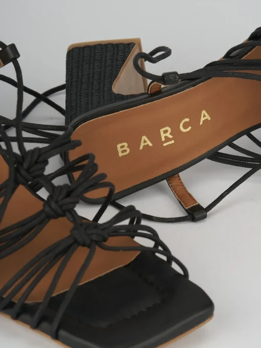 Sandali tacco 8cm pelle nero