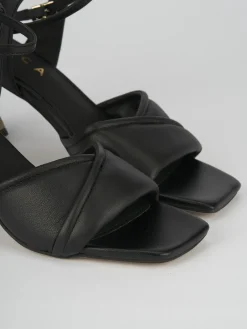 Sandali tacco 7cm pelle nero