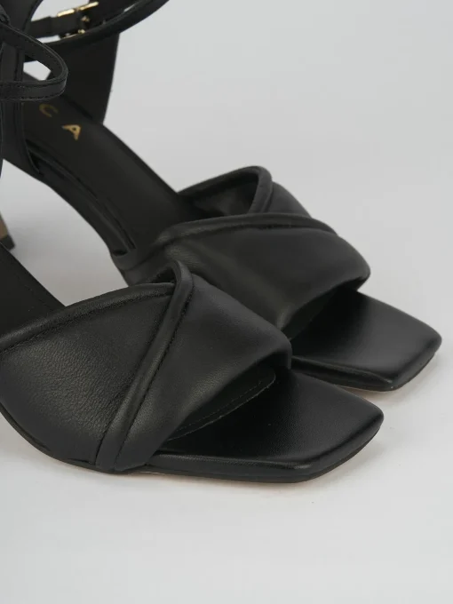 Sandali tacco 7cm pelle nero