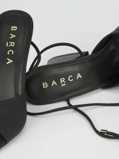 Sandali tacco 8cm pelle nero