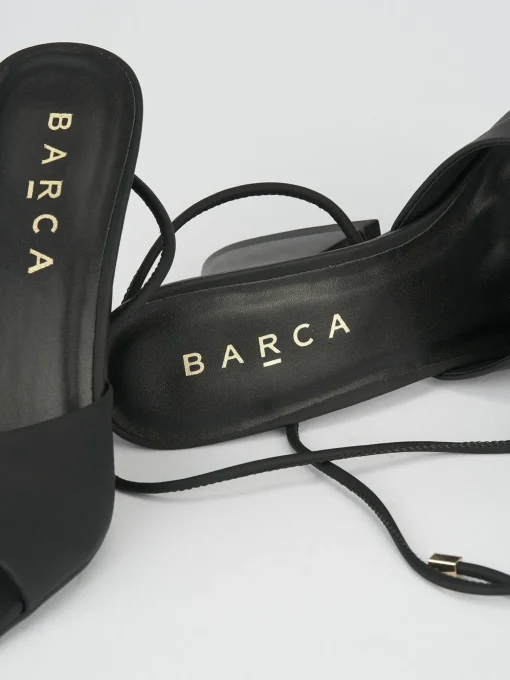 Sandali tacco 8cm pelle nero