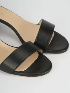 Sandali tacco 5cm pelle nero