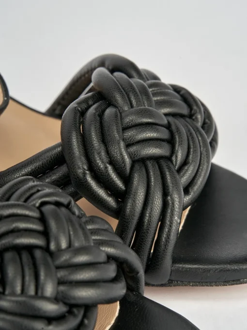 Sandali tacco 6cm pelle nero