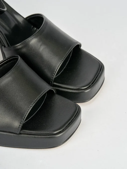 Sandali tacco 7cm pelle nero