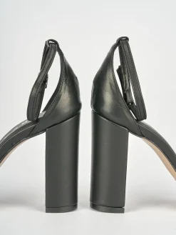 Sandali tacco 10cm pelle nero
