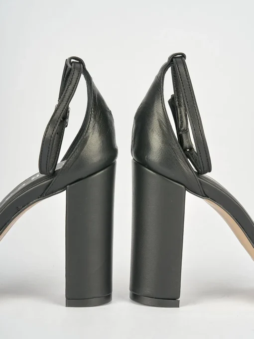 Sandali tacco 10cm pelle nero