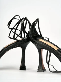 Sandali tacco 9cm pelle nero