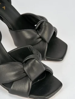 Sandali tacco 9cm pelle nero